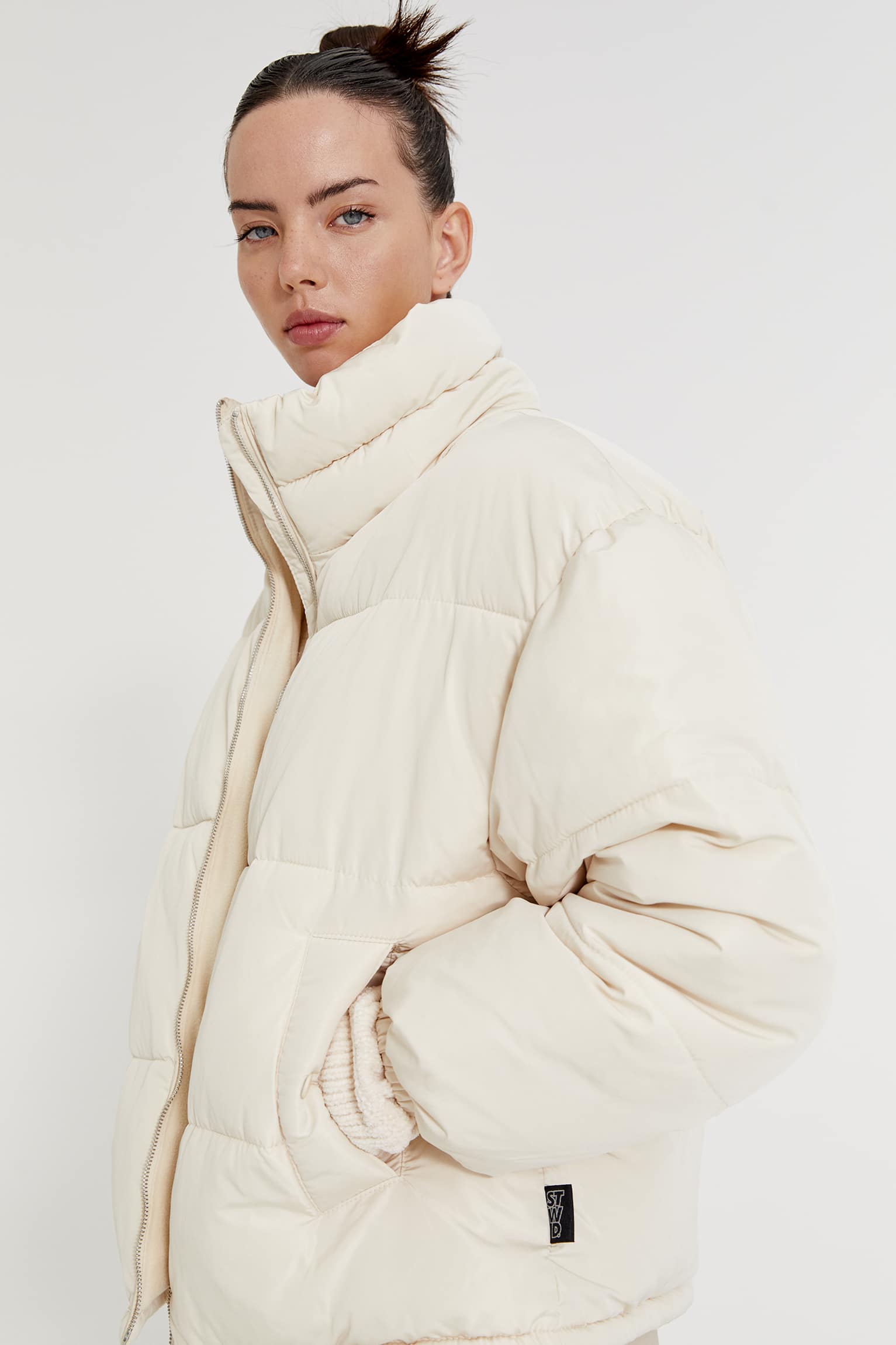Basic High-Neck Puff Jacket - Imagen 5