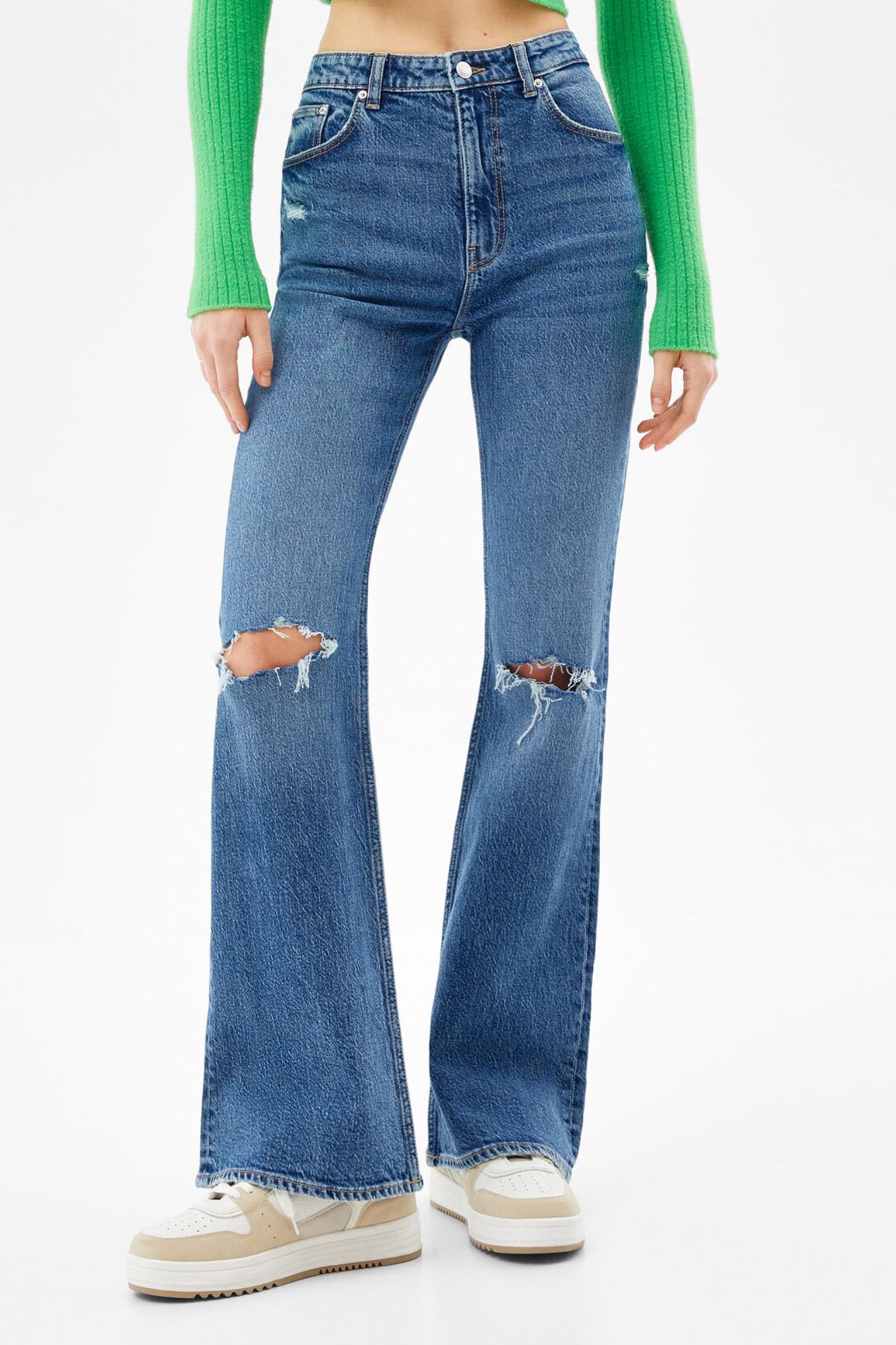 Ripped Flared Vintage Jeans - Imagen 4